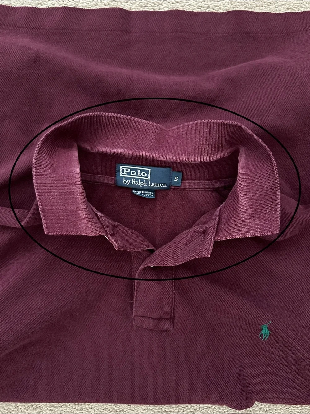 Polo Ralph Lauren Fall Burgundy / Maroon / Oxblood Long Sleeve Polo Shirt